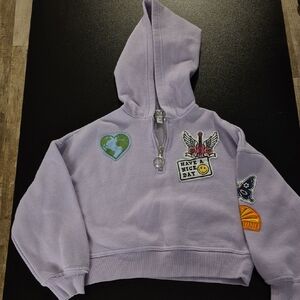 Lilac Kids Hoodie with Fun Patches
